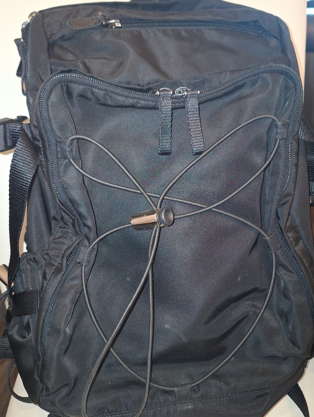 Prada Black Nylon Tessuto Montaga Backpack EUC